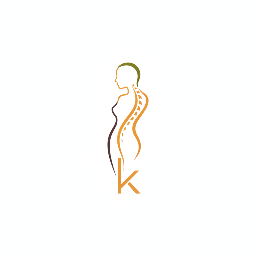 Le logo de Kinéa — un corps stylisé en profil, colonne vertébrale visible